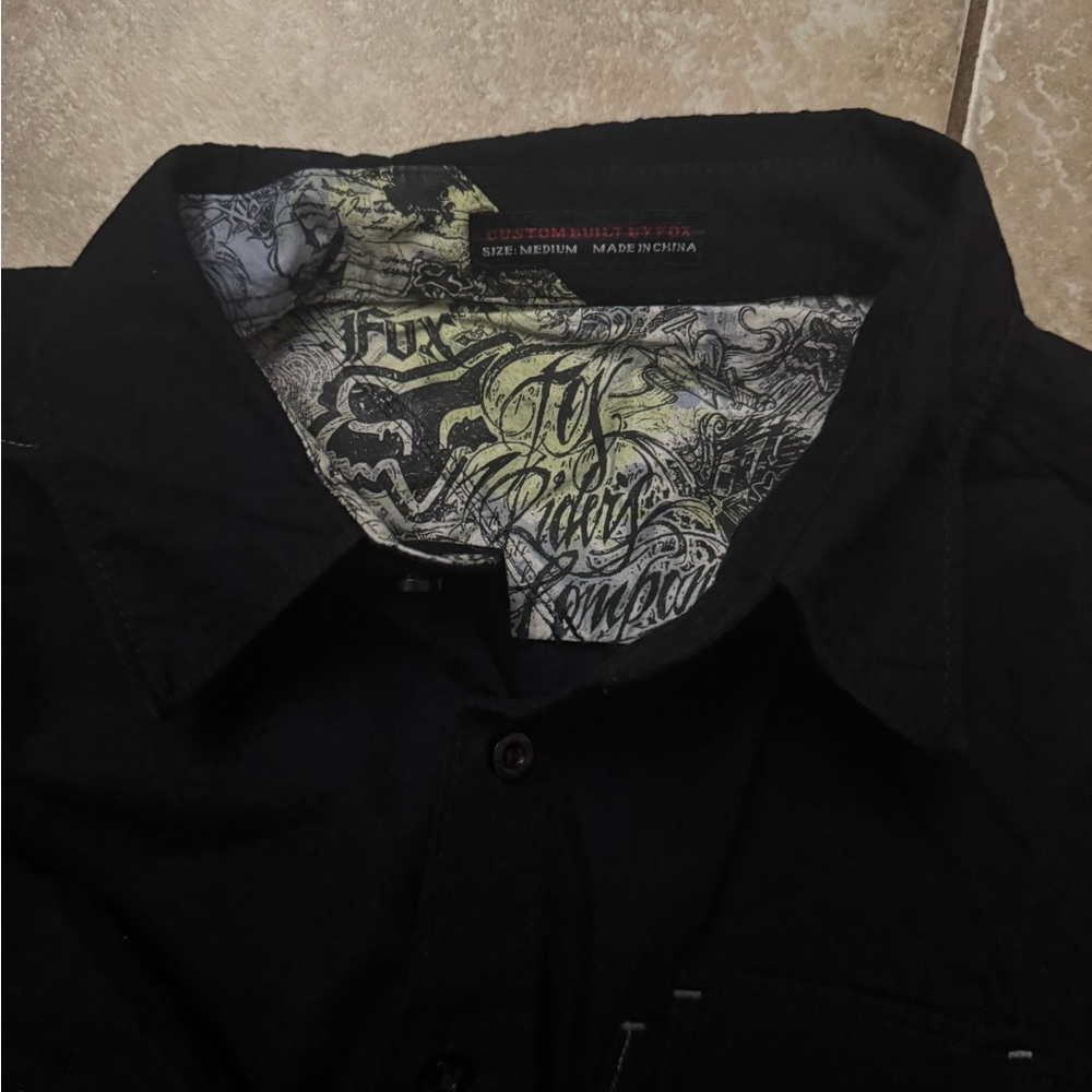 Fox Black Men's Casual Button Down Shirt
